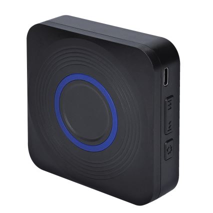 Безжичен звънец на батерии 3V/3xAAA IP56 черен