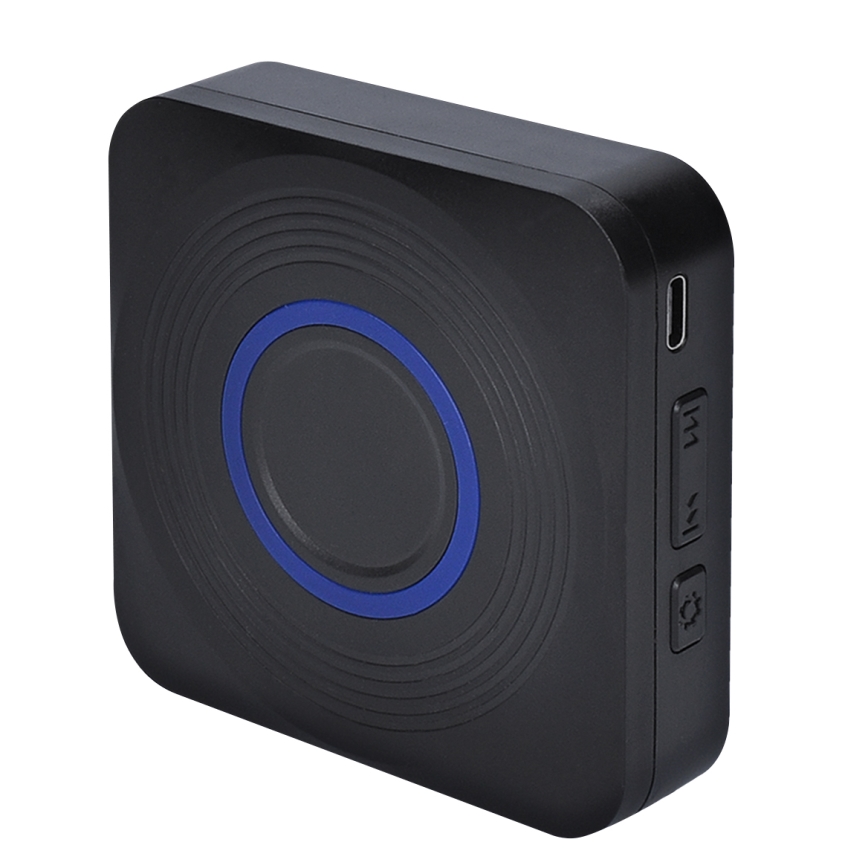 Безжичен звънец на батерии 3V/3xAAA IP56 черен