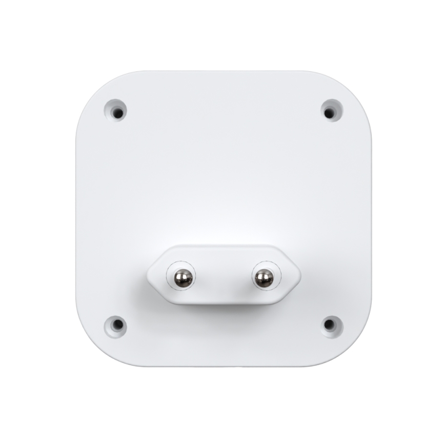 Безжичен звънец за контакт 230V + 2x плоска IP44 бял