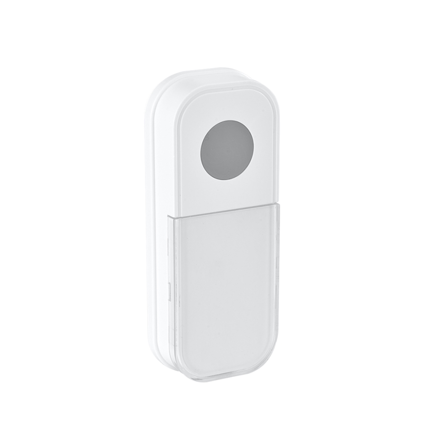 Безжичен звънец за контакт 230V + 2x плоска IP44 бял