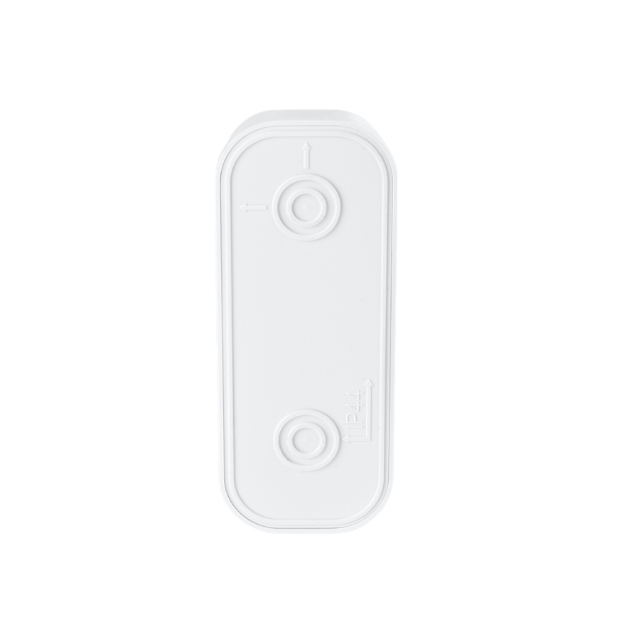 Безжичен звънец за контакт 230V + 2x плоска IP44 бял