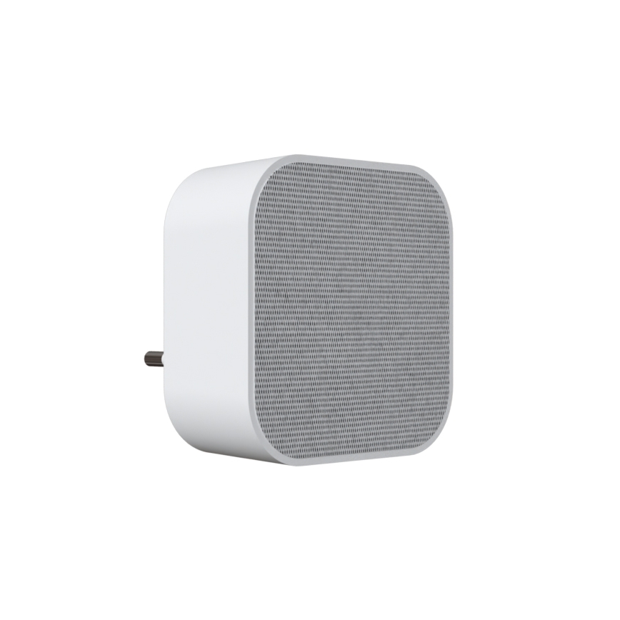 Безжичен звънец за контакт 230V + 2x плоска IP44 бял