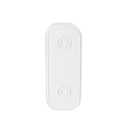 Безжичен звънец за контакт 230V + 2x плоска IP44 бял