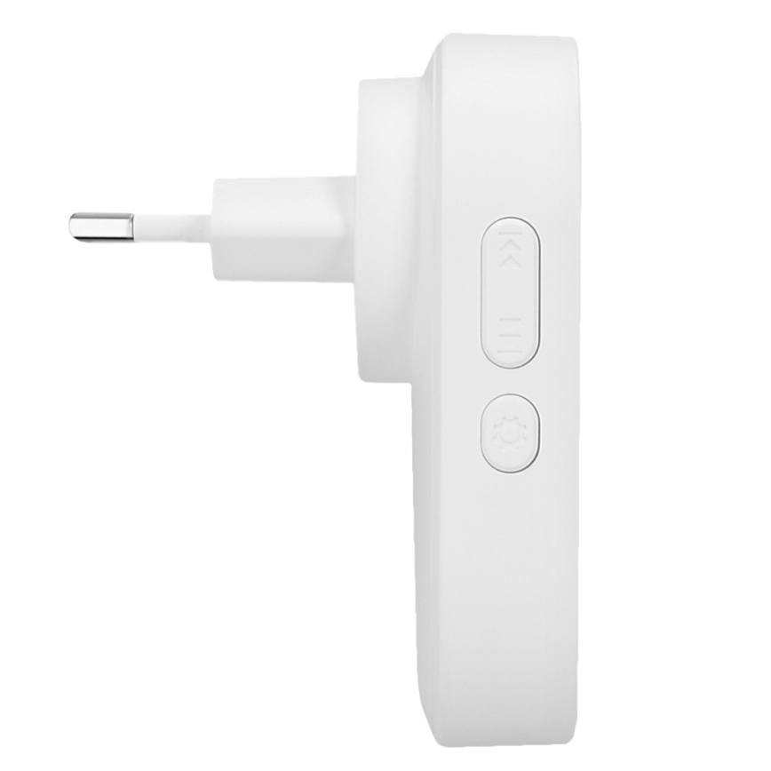 Безжичен звънец за контакт 230V IP56 бял