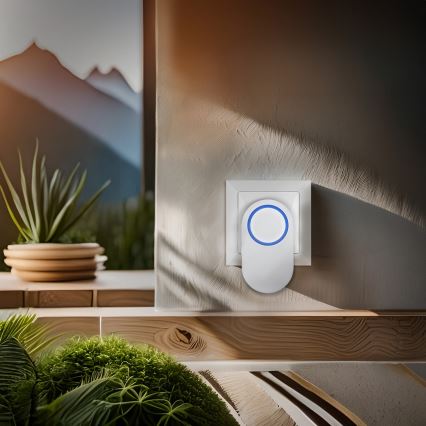 Безжичен звънец за контакт 230V IP56 бял