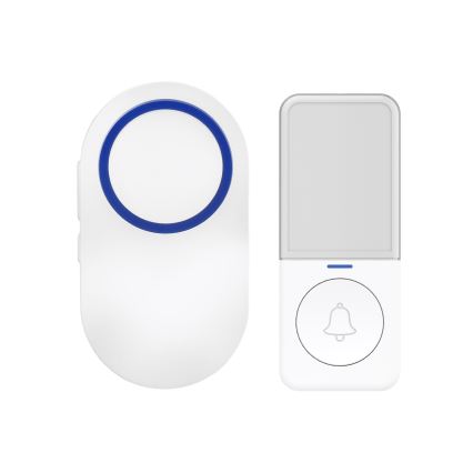 Безжичен звънец за контакт 230V IP56 бял