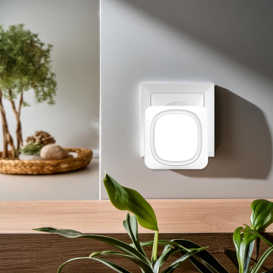 Безжичен звънец за врата с LED осветление 230V IP56 бял