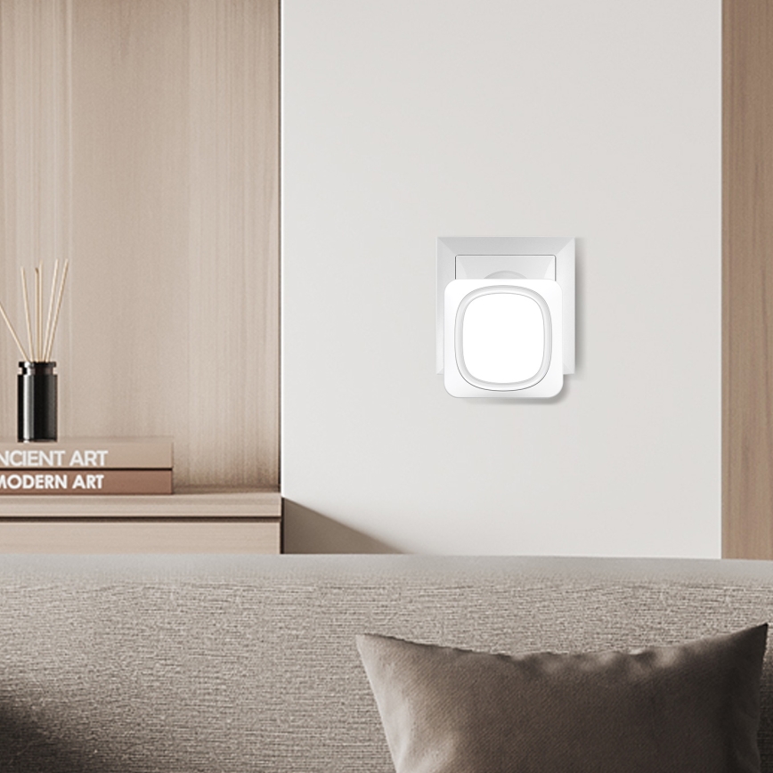 Безжичен звънец за врата с LED осветление 230V IP56 бял