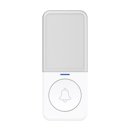 Безжичен звънец за врата с LED осветление 230V IP56 бял