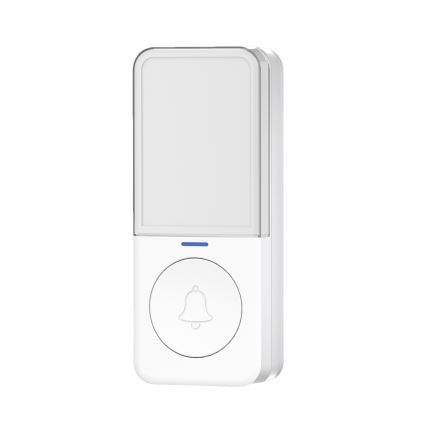 Безжичен звънец за врата с LED осветление 230V IP56 бял