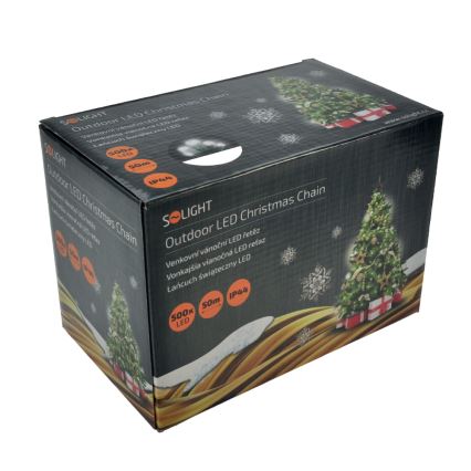 LED Екстериорни Коледни лампички 500xLED/8 функции IP44 55 м студено бял