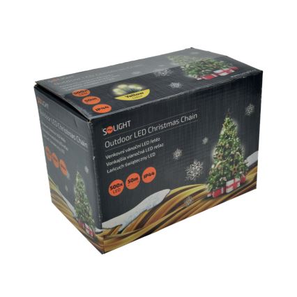 LED Екстериорни Коледни лампички 500xLED/8 функции IP44 55 м топло бял