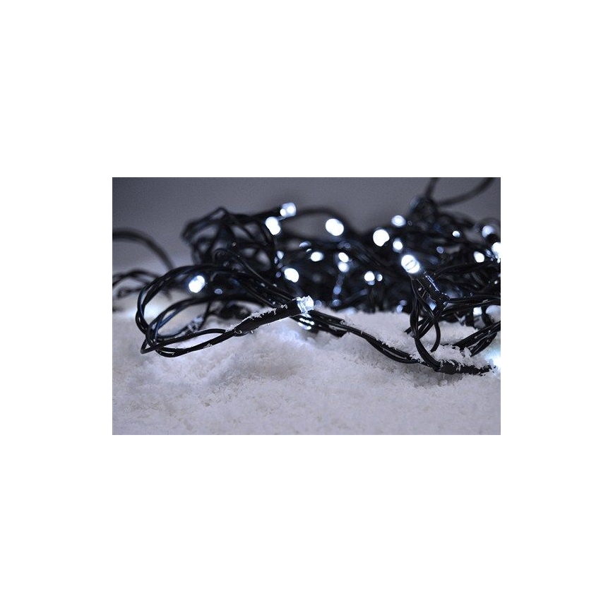 LED Екстериорни Коледни лампички 200xLED/8 функции 15м IP44 студено бяло