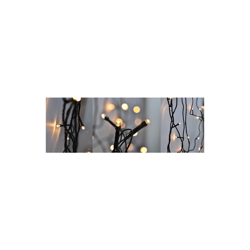 LED Екстериорни Коледни лампички 400xLED/8 функции 25м IP44 топло бели
