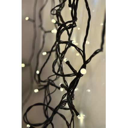 LED Екстериорни Коледни лампички 100xLED/8 функции IP44 13 м топло бял