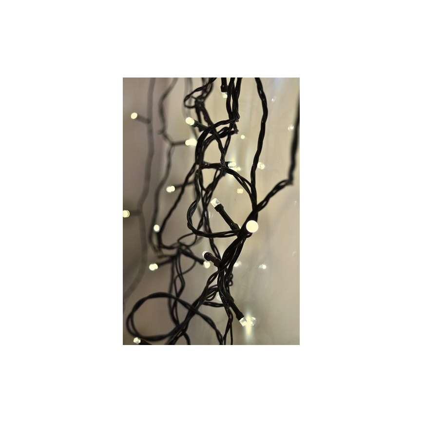 LED Екстериорни Коледни лампички 200xLED/8 функции IP44 25 м топло бял