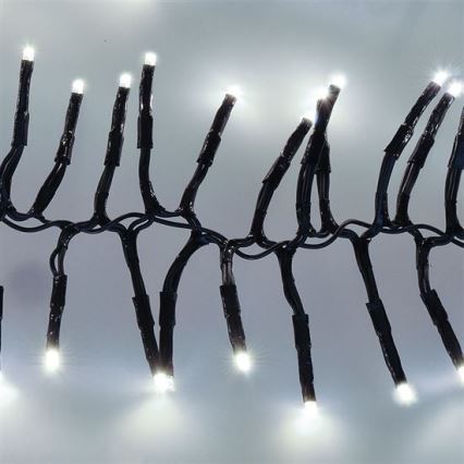 LED външен гирлянд 576xLED/8 функции 8m IP44 студено бяло + дистанционно
