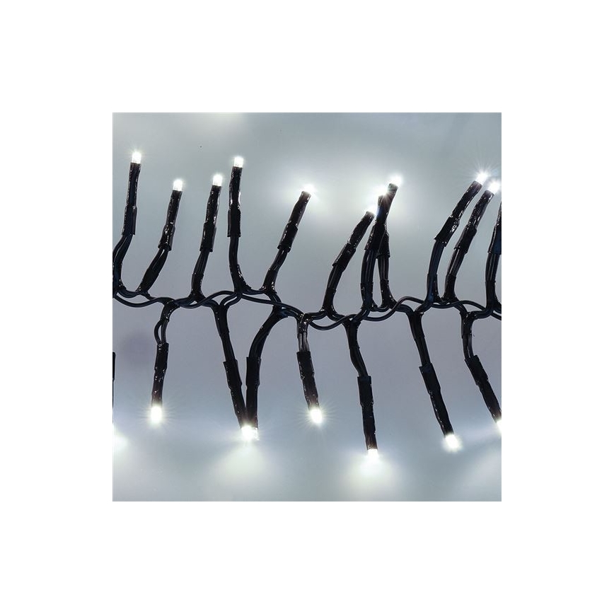 LED външен гирлянд 576xLED/8 функции 8m IP44 студено бяло + дистанционно
