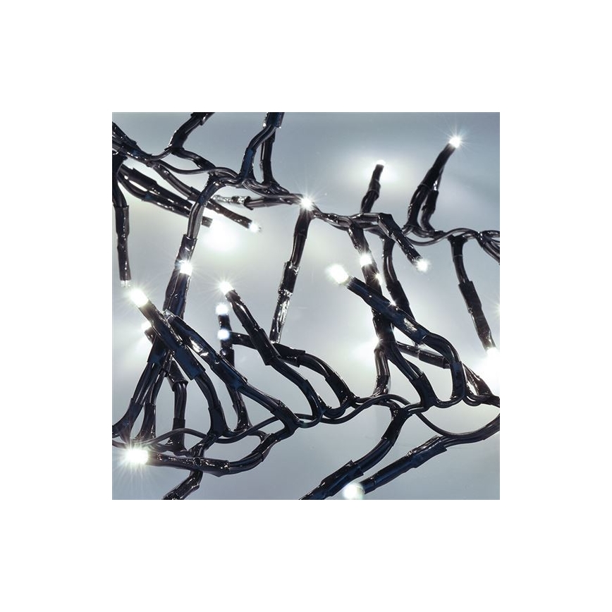 LED външен гирлянд 576xLED/8 функции 8m IP44 студено бяло + дистанционно