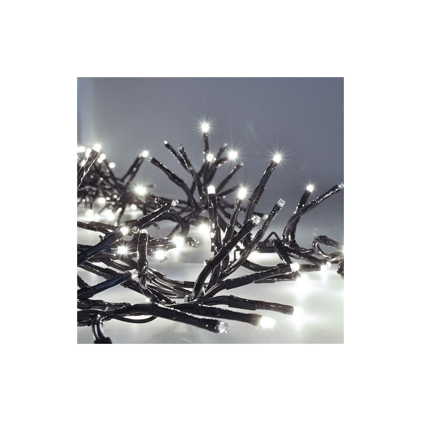 LED външен гирлянд 576xLED/8 функции 8m IP44 студено бяло + дистанционно