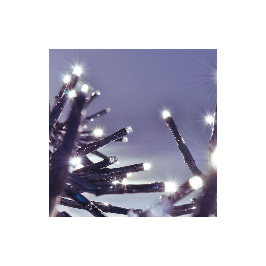LED външен гирлянд 576xLED/8 функции 8m IP44 студено бяло + дистанционно