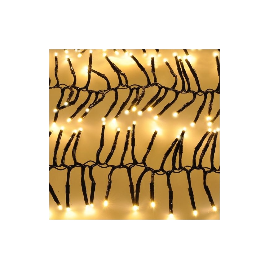 LED Коледни лампички 576xLED/8 функции 8м IP44 топло бели + дистанционно