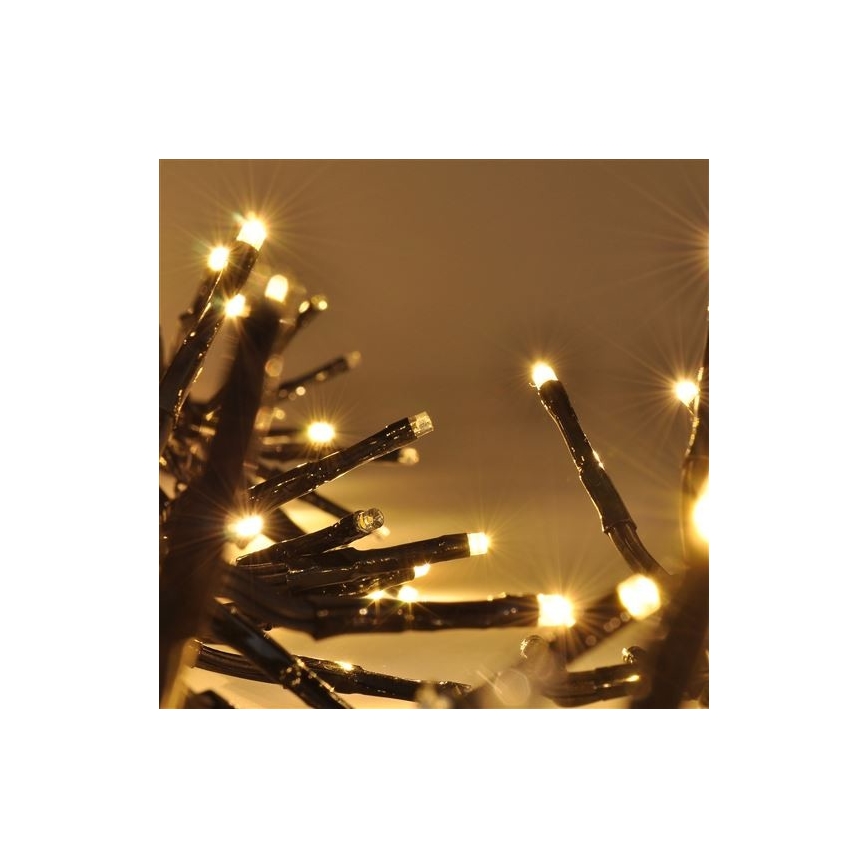 LED Коледни лампички 576xLED/8 функции 8м IP44 топло бели + дистанционно