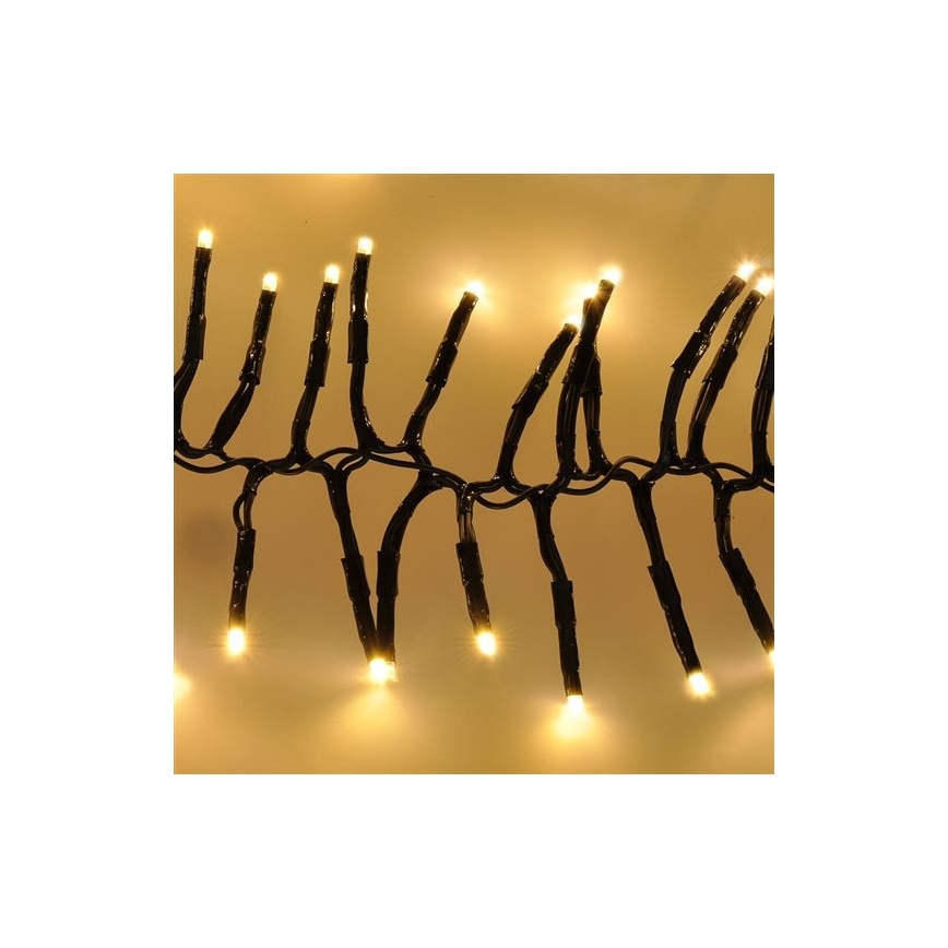 LED Коледни лампички 576xLED/8 функции 8м IP44 топло бели + дистанционно