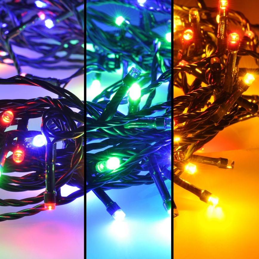 LED Коледни лампички 50xLED/8 функции 8м IP44 многоцветни