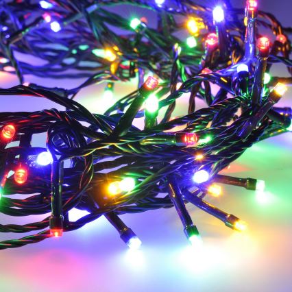 LED Коледни лампички 50xLED/8 функции 8м IP44 многоцветни