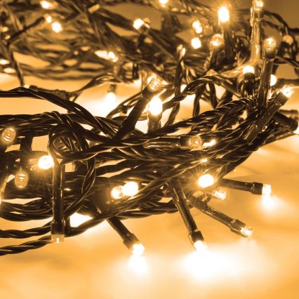 LED Екстериорни Коледни лампички 50xLED/8 функции 8м IP44 топло бели