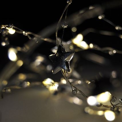 LED Коледни лампички  20xLED/2xAA 1.5м топло бели