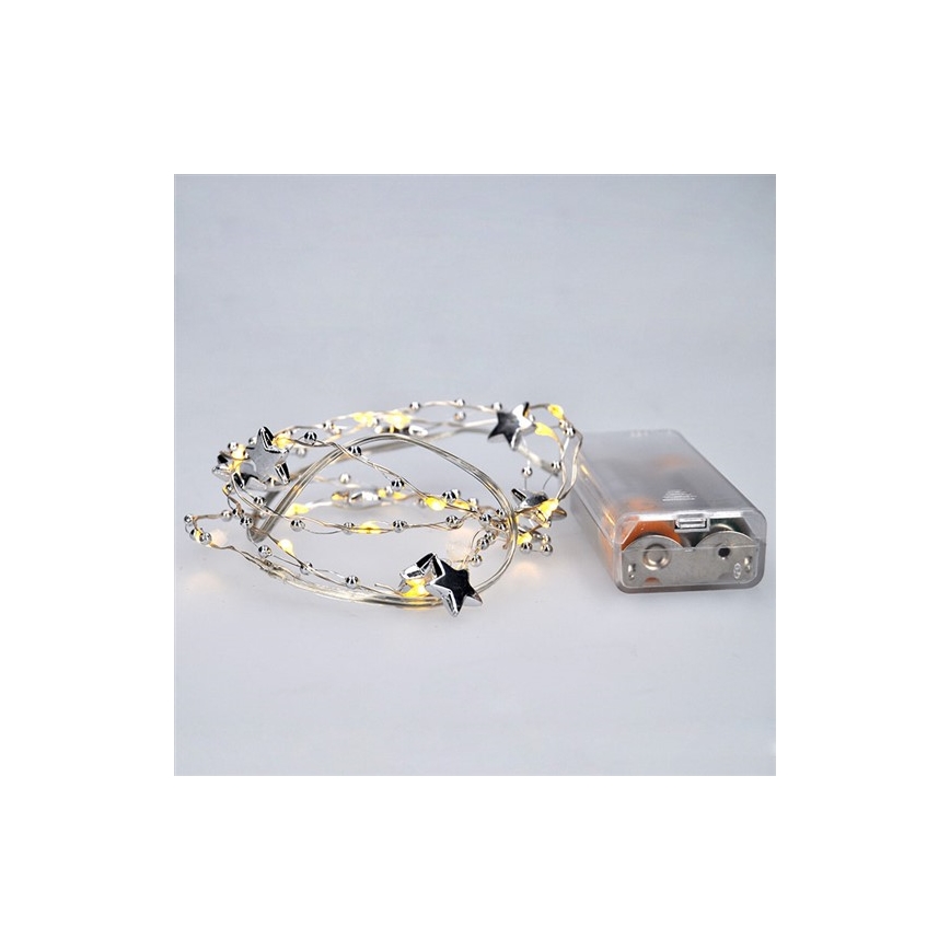 LED Коледни лампички  20xLED/2xAA 1.5м топло бели