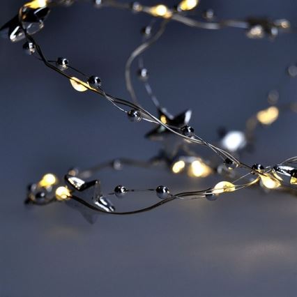 LED Коледни лампички  20xLED/2xAA 1.5м топло бели