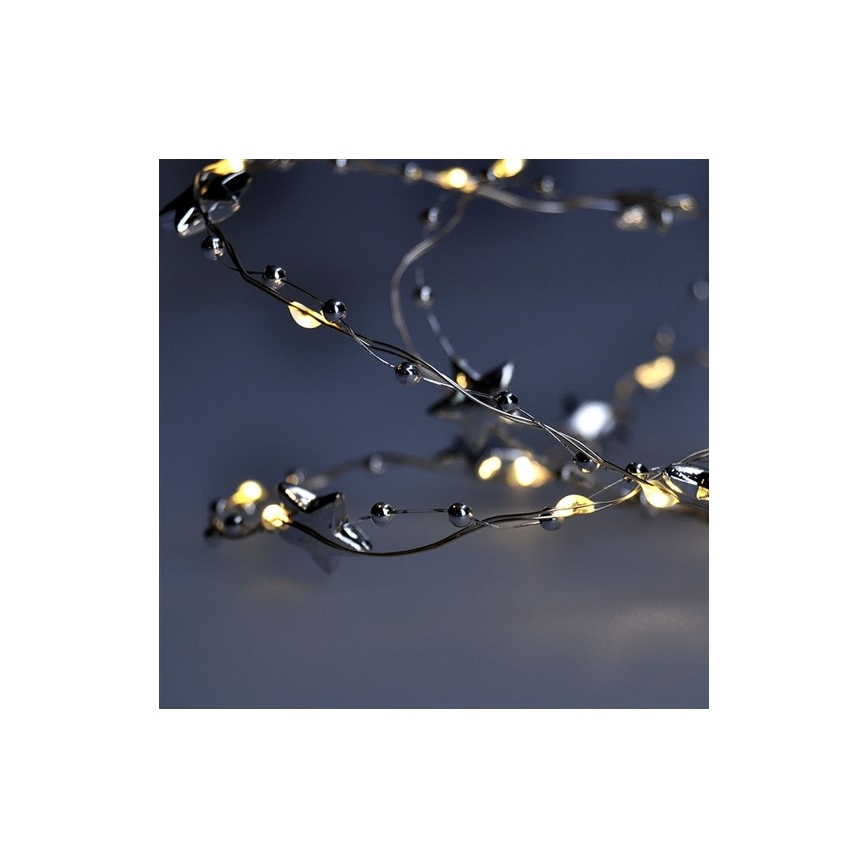 LED Коледни лампички  20xLED/2xAA 1.5м топло бели