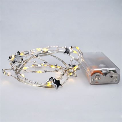 LED Коледни лампички  20xLED/2xAA 1.5м топло бели