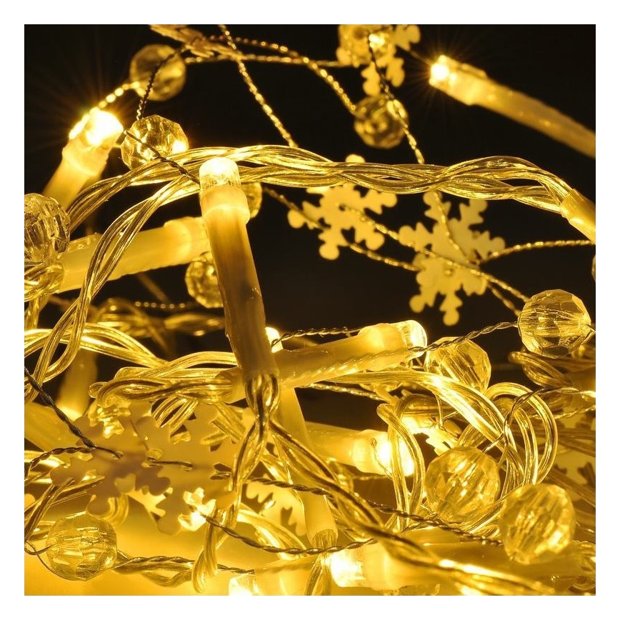 LED Коледни лампички 20xLED/2xAA 2м топло бели