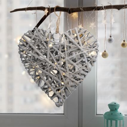 LED Коледна декорация LED/2xAA ратан