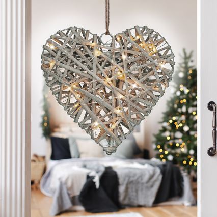 LED Коледна декорация LED/2xAA ратан