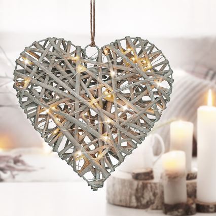 LED Коледна декорация LED/2xAA ратан