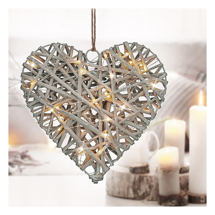 LED Коледна декорация LED/2xAA ратан