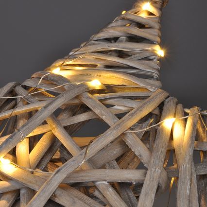 LED Коледна декорация LED/2xAA ратан