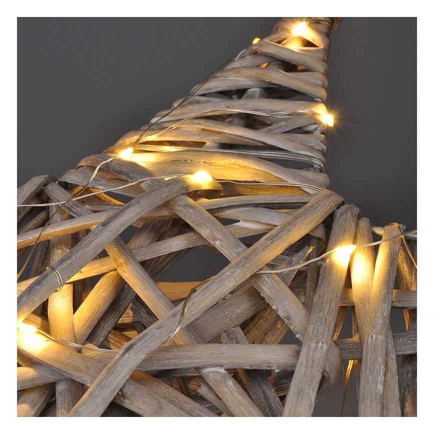 LED Коледна декорация LED/2xAA ратан