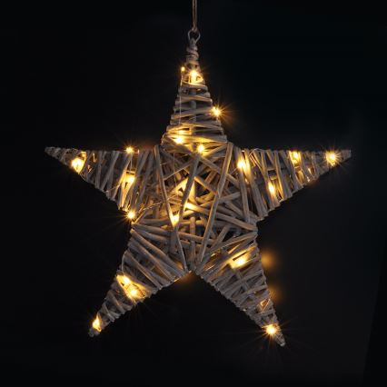 LED Коледна декорация LED/2xAA ратан