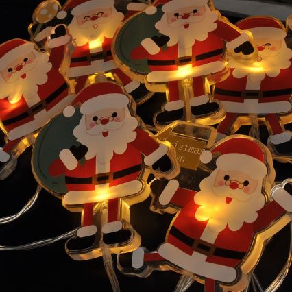 LED Коледни лампички с вендузи 6xLED/2xAA 1,2м топло бели Дядо Коледа