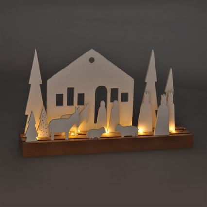 LED Коледна декорация LED/2xAAA смърч