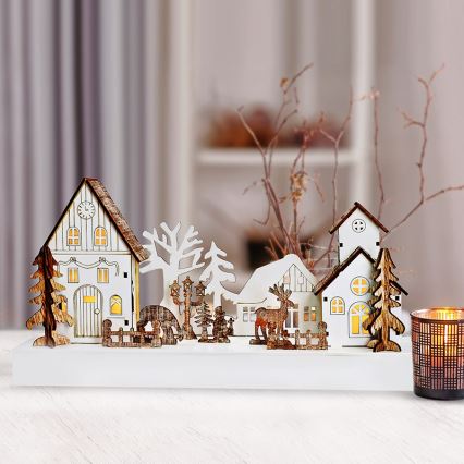 LED Коледна декорация LED/2xAA топло бяло