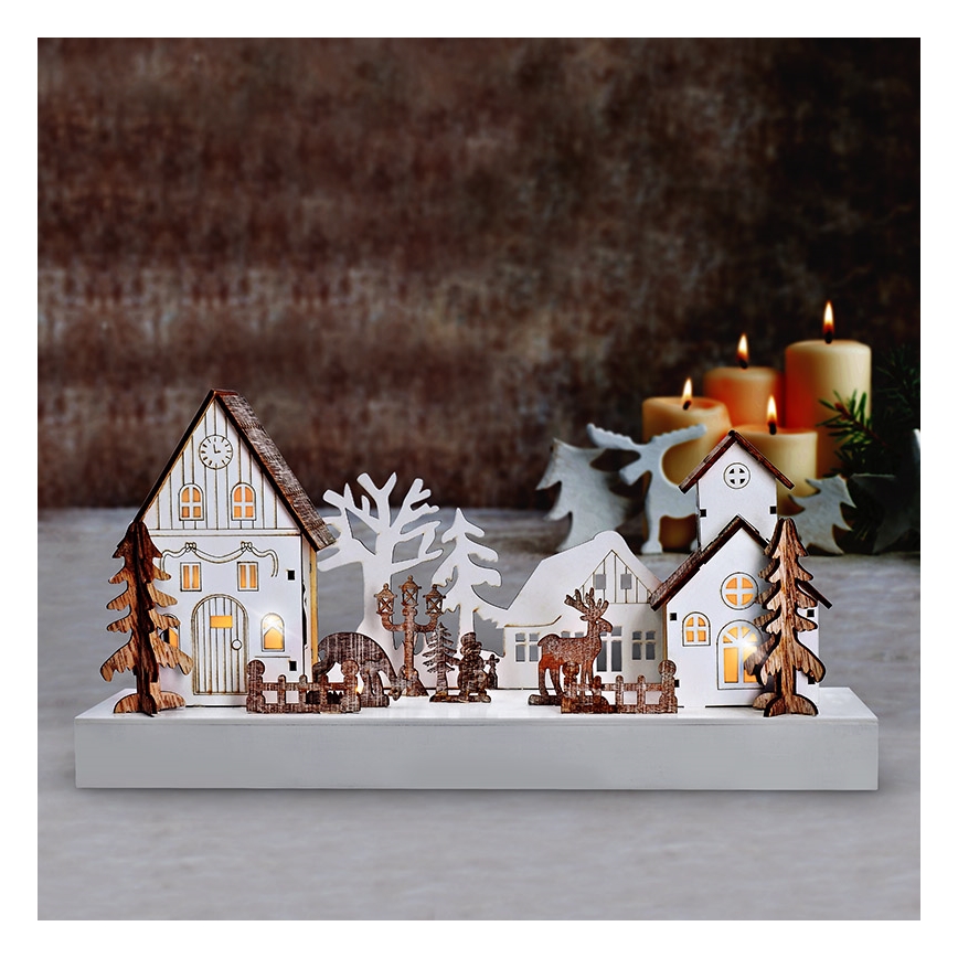 LED Коледна декорация LED/2xAA топло бяло