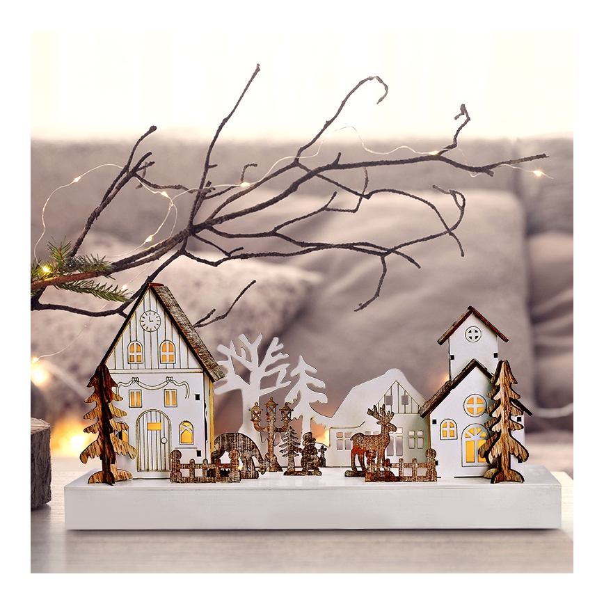 LED Коледна декорация LED/2xAA топло бяло