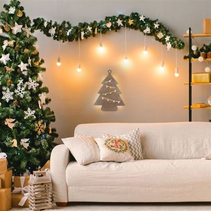 LED Коледна декорация LED/2xAA дърво